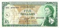 p14m from East Caribbean States: 5 Dollars from 1965